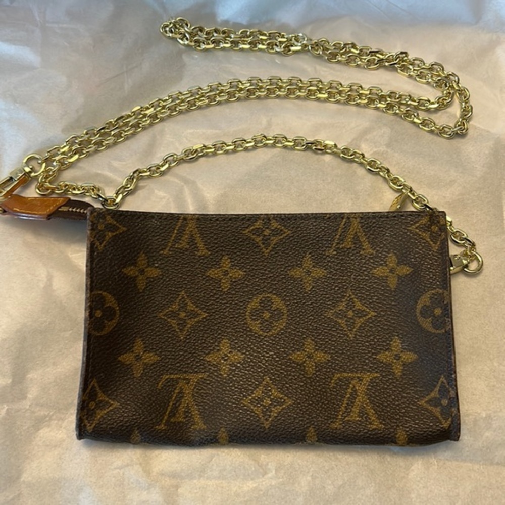 Louis Vuitton Cosmetic Pouch Converted to Crossbody